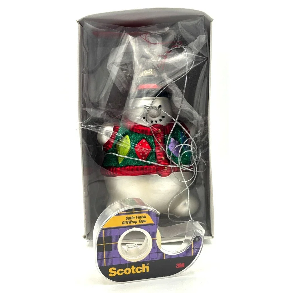 NWT‎ Department 56 Mercury Glass Snowman Stocking 8